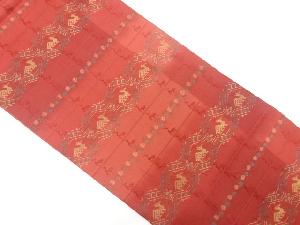 横段に有栖川模様織り出し全通袋帯